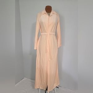 Extra long Velour peach/salmon color robe Sz S